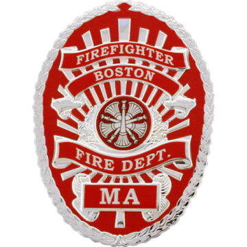 Blackinton FlexBadge FLX1675-RDE Oval Badge with Reverse Enamel Panels (3-1/2" x 2-1/2")