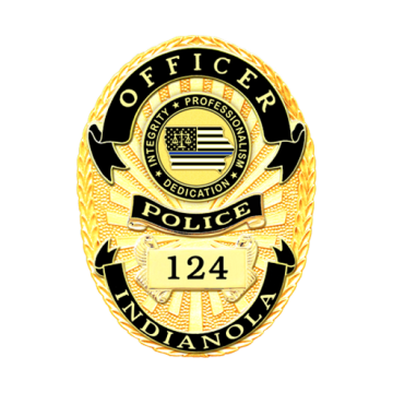 Blackinton FlexBadge FLX1675-RV2 Oval Reverse Enamel Badge (3-1/4" x 2-7/16")