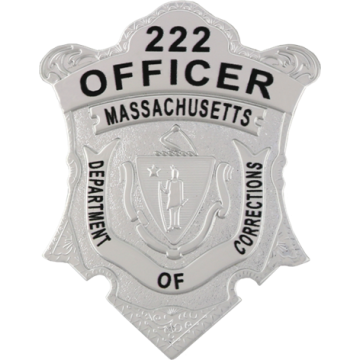 Blackinton FlexBadge FLX2348-B Massachusetts Shield (2-5/8" x 2")