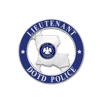 Blackinton FlexBadge FLX2400-R Louisiana State Cutout in Circle with Reverse Enamel (2-1/8")