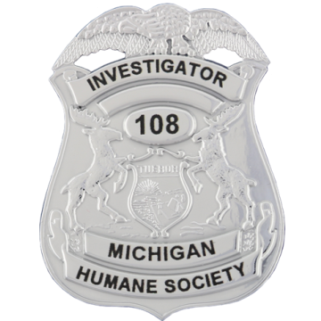 Blackinton FlexBadge FLX251 Michigan Tuebor Shield Badge (2-1/2" x 1-7/8")