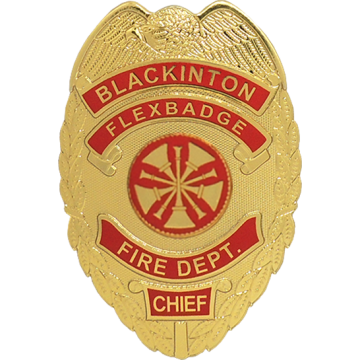 Blackinton FlexBadge FLX296-R Eagle Top Shield w/ Reverse Enamel Panels (3" x 2-1/4")