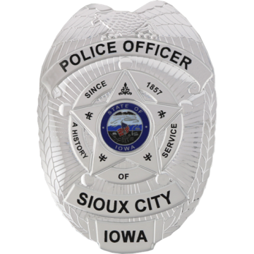 Blackinton FlexBadge FLX3088 Oval Badge with 5-Point Star (3-7/16" x 2-7/16")