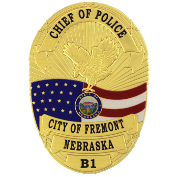 Blackinton FlexBadge FLX3740 Eagle Top Badge with Flag (3-3/8" x 2-1/2")