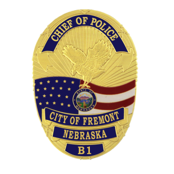 Blackinton FlexBadge FLX3740-R Oval with US Flag (3-3/8" x 2-1/2")