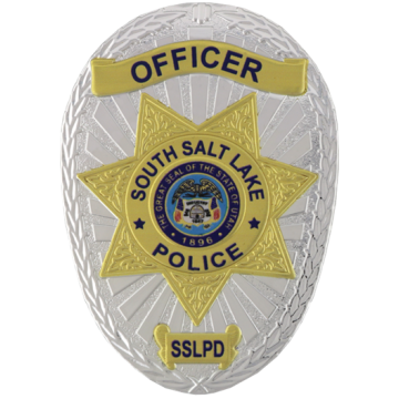 Blackinton FlexBadge FLX3767 Oval Badge with Seven-Point Star (3-7/16" x 2-7/16")