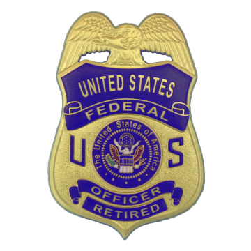 Blackinton FlexBadge United States Federal Officer Retired