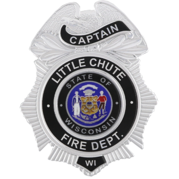 Blackinton FlexBadge FLX427-R Sunburst Badge with Eagle and Circular Panel (2-3/4" x 2-1/8")