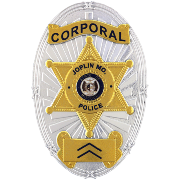 Blackinton FlexBadge FLX4684-AS Oval FlexBadge with Six Point Star (3-1/4" x 2-3/16")