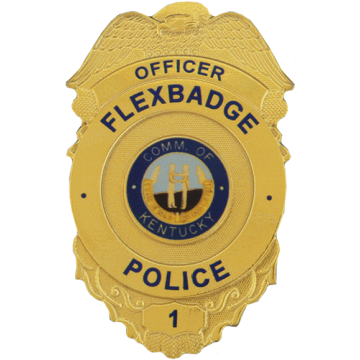 Blackinton FlexBadge FLX538 Badge with Eagle & Circular Panel (3" x 1-3/4")