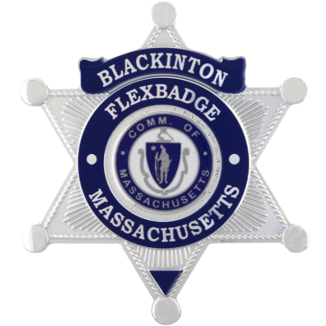 Blackinton FlexBadge FLX817-AR Six-Point Star with Reverse Enamel (3" x 2-3/4")
