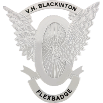 Blackinton FlexBadge FLX949 Motorcycle Wheel Wings (2-5/8" x 2-1/2")