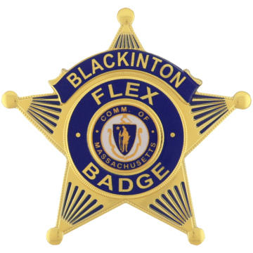 Blackinton FlexBadge FLX953-R Five-Point Star with Circular Panel (2-5/8")