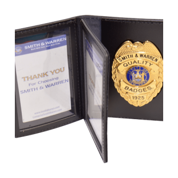 Smith & Warren Duty Leather Book Style Double ID & Badge Case