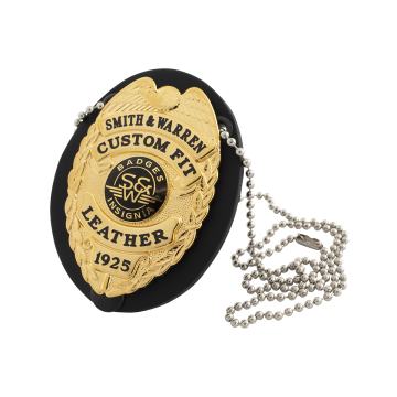 Smith & Warren BC718-O Oval Belt & Neck Chain Non-Recessed Badge Holder