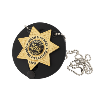 Smith & Warren BC718-R Round Belt & Neck Chain Non-Recessed Badge Holder
