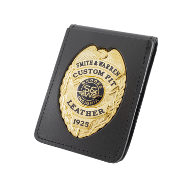 Smith & Warren BC108-PH-A Rectangular Belt & Pocket Recessed Badge Holder w/ Magnetic Closure