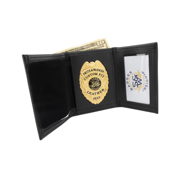 Smith & Warren BC101-C Dress Leather Single ID Tri-Fold Wallet w/ 3 CC Slots