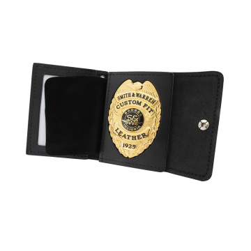 Smith & Warren Duty Leather Single ID & Badge Case with Snap Closure