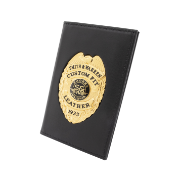 Smith & Warren BC100D3ABA Dress Leather Double ID Outside Badge Mount Case