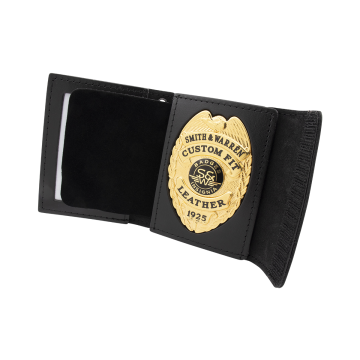 Smith & Warren Duty Leather Single ID Badge Case with Hook & Loop Closure