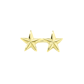 Blackinton J100 2 Stars 1/2" Smooth Gold (Pair)