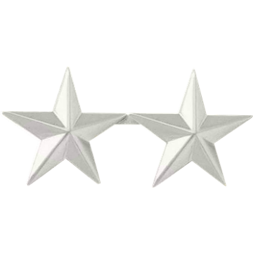 Blackinton J101 2 Stars 1" Smooth Nickel (Pair)