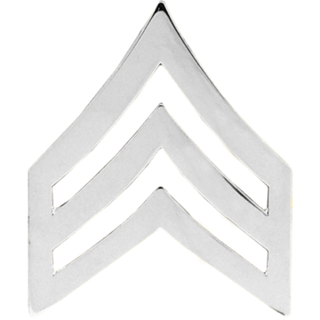 Blackinton J130-A Large Sergeant Chevrons - NICKEL (Pair)