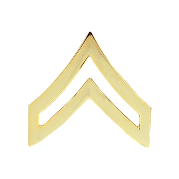 Blackinton J131-A Large Corporal Chevron  - GOLD) (Pair)