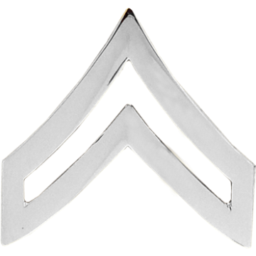 Blackinton J131-A Large Corporal Chevron - NICKEL (Pair)