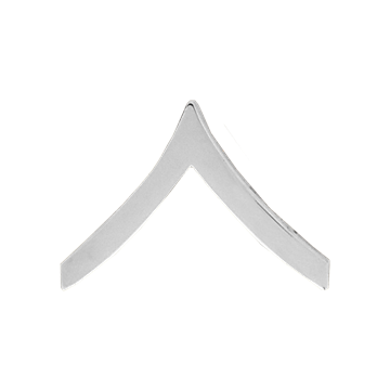 Blackinton J132-A Large Private Chevron - NICKEL (Pair)