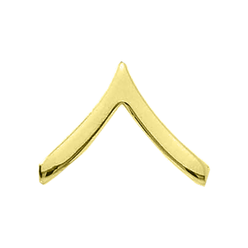 Blackinton J132 Small Private Chevron - GOLD (Pair)