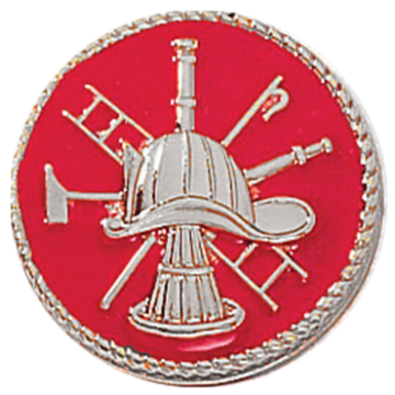 Blackinton J193 Fire Scramble Pin w/ Red Background - NICKEL (Pair)