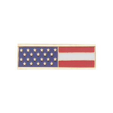 Blackinton J201 American Flag Commendation Bar (Gold) (1-3/8" x 3/8")