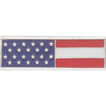 Blackinton J201 American Flag Commendation Bar (Silver) (1-3/8" x 3/8")