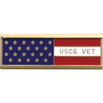 Blackinton J206-CG American Flag Coast Guard Vet Commendation Bar (1-3/8" x 3/8")