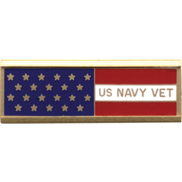 Blackinton J206-NAV American Flag Navy Vet Commendation Bar (1-3/8" x 3/8")