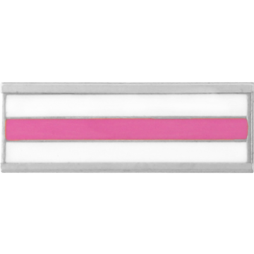 Blackinton J287 Breast Cancer Awareness Commendation Bar - Rhodium (1-3/8" x 3/8")