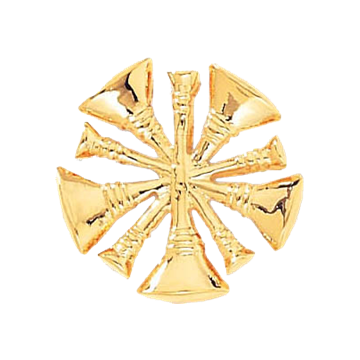 Blackinton J55 Chief/Commissioner Five Crossed Bugles - GOLD (Pair)