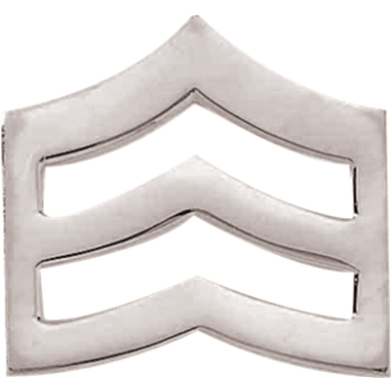 Blackinton J60 Smooth Sergeant Chevrons - NICKEL (Pair)