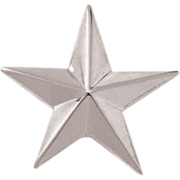 Blackinton J99 1 Star 1" Smooth - Nickel (Pair)