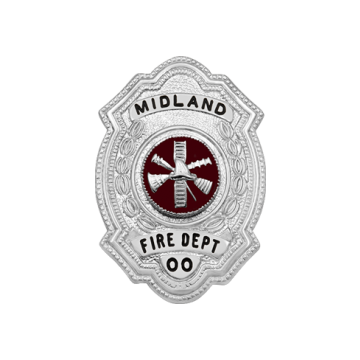 Smith & Warren M100A Traditional Fire Dept. Shield (1-5/8" x 1-1/8")