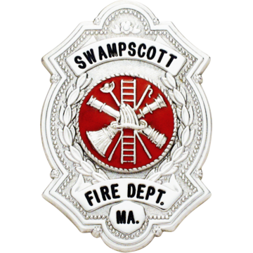 Smith & Warren M100B Traditional Fire Dept. Shield (2-3/8" x 1-5/8")
