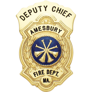 Smith & Warren M100D Traditional Fire Dept. Shield with Top Panel (2.850" x 1.870")