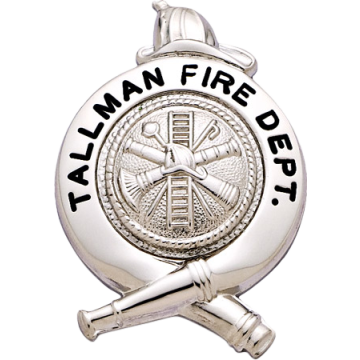 Smith & Warren M113 Fire Dept. Hose Badge with Helmet (2.150" x 1-1/2")