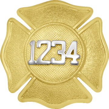 Smith & Warren M137N Plain Maltese Cross with Applied Numbers (1-3/4")