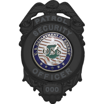 Smith & Waren M180 Matte Black Eagle Over Circle Badge (2-5/8" x 1-3/4")