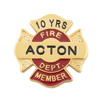 Smith & Warren M1908MEM Fire Dept. Member Service Pin (7/8")