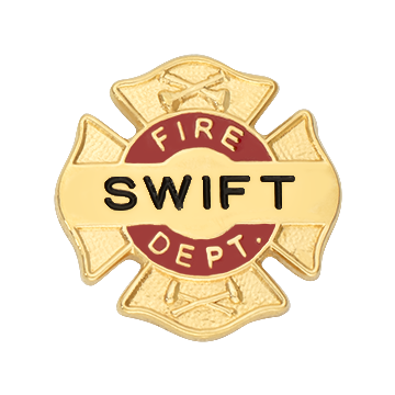 Smith & Warren M1913A Fire Dept. Service Pin with Axes (7/8")