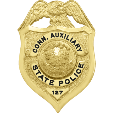 Smith & Warren M193 Unique Shield Badge with Eagle (2-7/8" x 2")